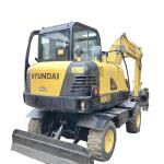 Used Hyundai 60 Wheel Excavator 6T Mini Excavator with Original Hydraulic