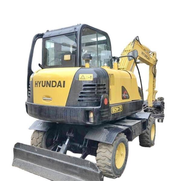 Used Hyundai 60 Wheel Excavator 6T Mini Excavator with Original Hydraulic