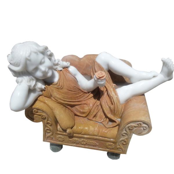 Buy cheap Child marble sculpture，colorful marble sculpture for garden,china sculpture supplier from wholesalers
