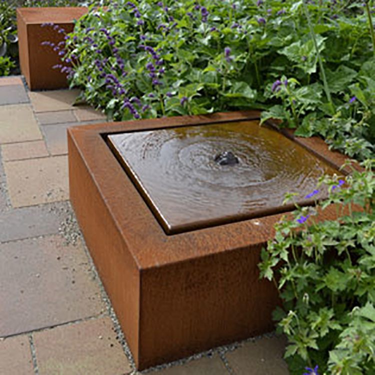 Metal Garden Water Fountains Decorative Outdoor Sculpture Water Features