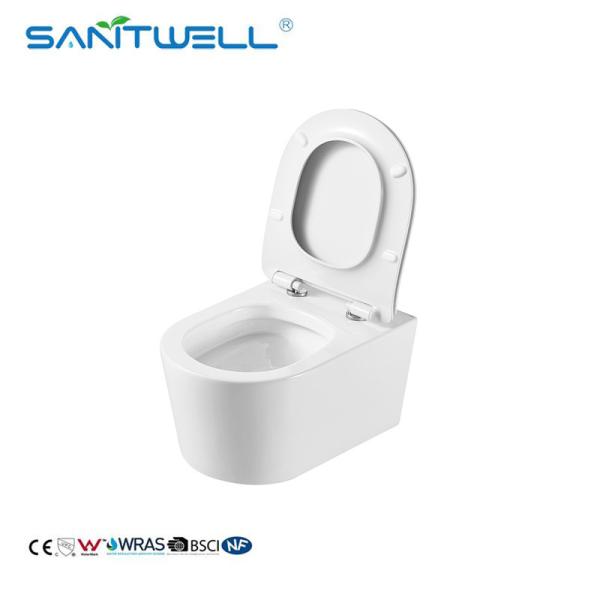 Buy cheap Wholesale Luxury SWA325 Procelian WC Washdown Rimless Wall Hung Toilets P trap European Market from wholesalers