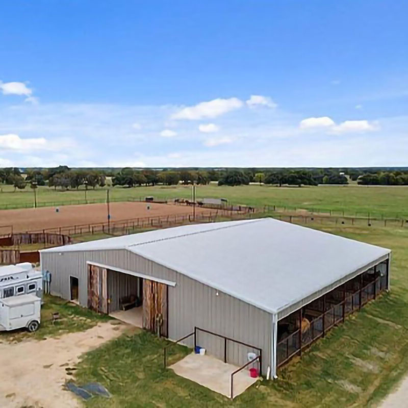Steel Frame Prefabricated Goat Shed Q235B Q355B Steel Factory Shed