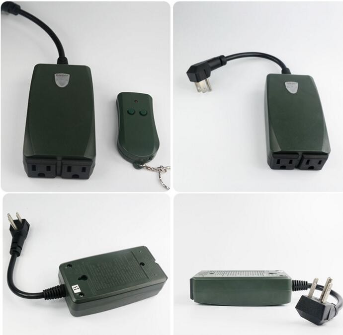 USA type Outdoor Remote Control Outlet Wireless Light Switch Socket US Plug Waterproof US Plug[Smart Electronics] Wholesale