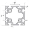 Buy cheap 100 Series 8.2mm Extruded Aluminium T Slot Profile For Building Blocks from wholesalers