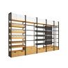 Buy cheap Factory customized color size wood grain shelf supermarket display shelving miniso supermarket shelving from wholesalers