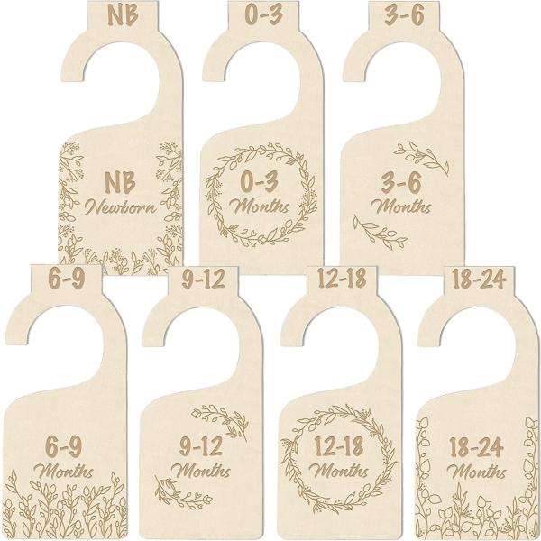 Wooden Baby Monthly Milestone Cards Wooden Baby Closet Dividers Nursery Gifts