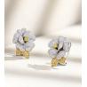 Buy cheap Camellia Ear Clip Ear Ring Design 18k White Gold Diamond Earrings For Women from wholesalers