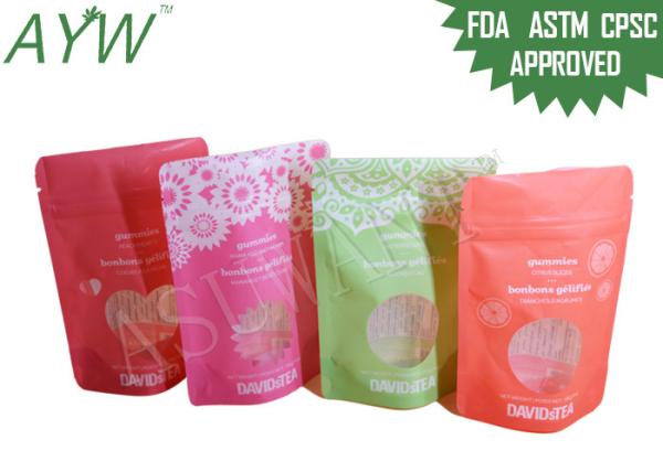 Buy cheap 1 / 8oz Stand Up Food Packaging Bags Double Track Tab For Dried Flower Tea from wholesalers