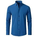 Shirt Long Sleeve Elastic Business High-End Men′s Shirt Hot Selling Office