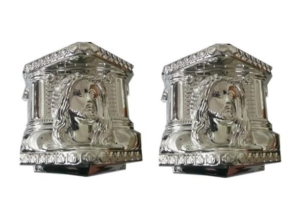Buy cheap American Style Coffin Fittings ABS / PP Casket Corner With Silver - Plate TX - Christ B# from wholesalers