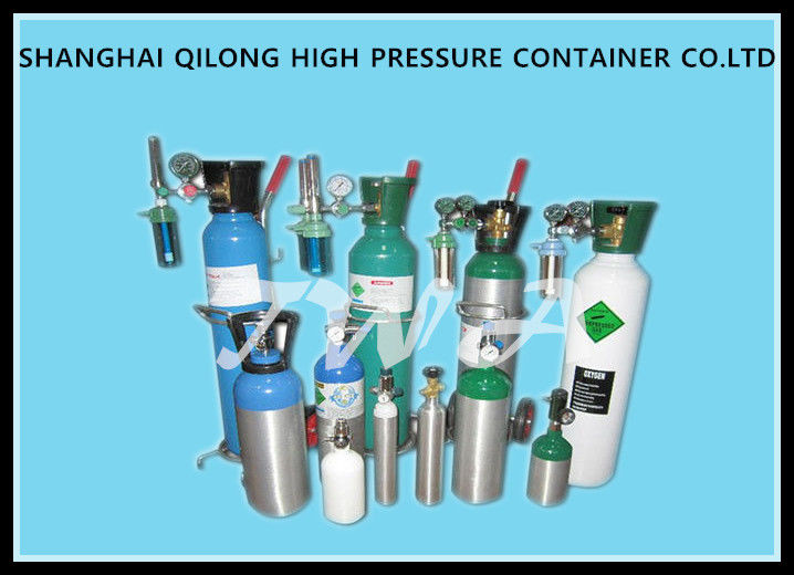 Green 0.67L Aluminum Gas Tanks Medical Grade Oxygen Cylinder LW-YOY