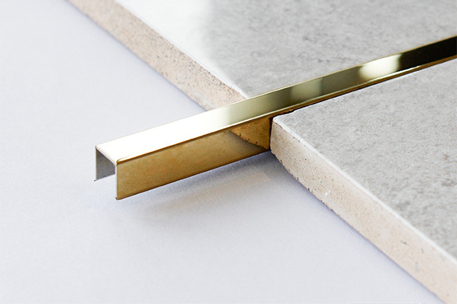 10mm Height 201 Stainless Steel Floor Edge Trim Strips ODM For Wall Decoration
