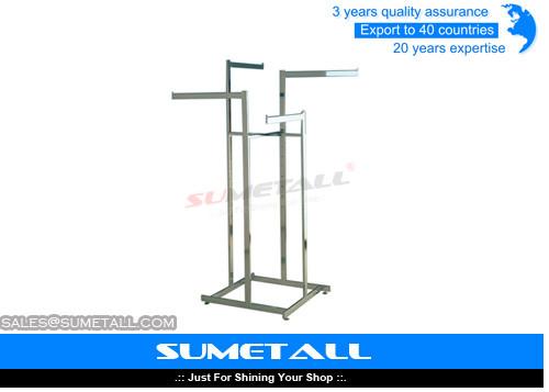 Buy cheap Metal Shop Display Fittings / Commercial Grade Garment Rack For Clothes Hanging from wholesalers