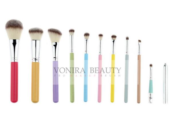Buy cheap 100% Vegan And Cruelty Free Synthetic Face Brush With Colorful Handles from wholesalers