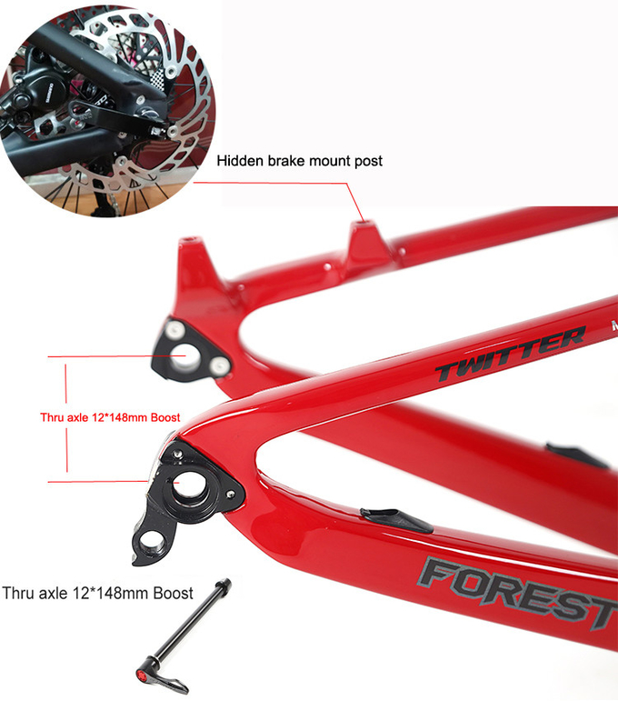 Light Weight T1000 Carbon Fiber MTB Frame Full Suspension Mountain Bike Frame