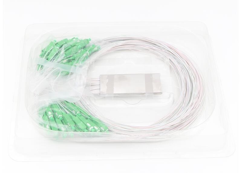 SC APC 1 Input 8 Output 1x8 Steel Tube Fiber Optic PLC Splitter