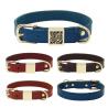 Buy cheap Engraved Alloy Square Collar Leash Harness Set Cowhide Collar Dog Collar from wholesalers