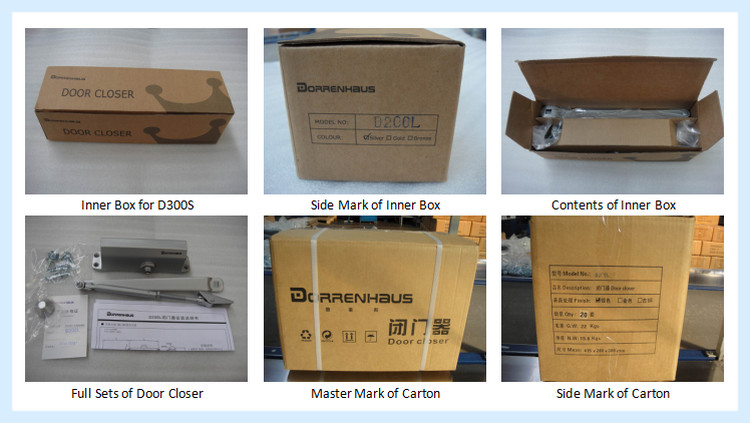 Automatic Fire Door Closers 3 Hours Fire Rating 300000 Life Cycles for Wooden Door