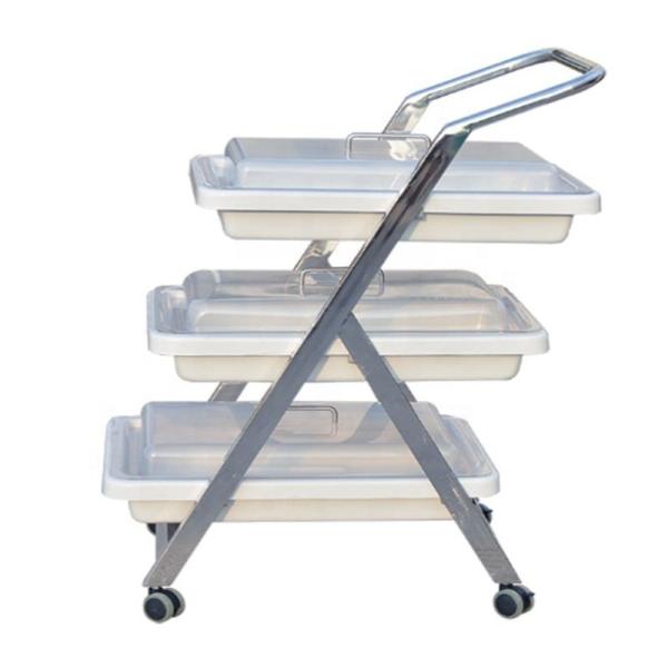 Buy cheap Endoscope 630MM 51.5CMMedical Service Three Layer Stainless Steel Shelf Trolley Medical Utility Cart from wholesalers