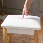41cm Width Household Noble Makeup Stool Dining Table Stool Solid Wood Leg