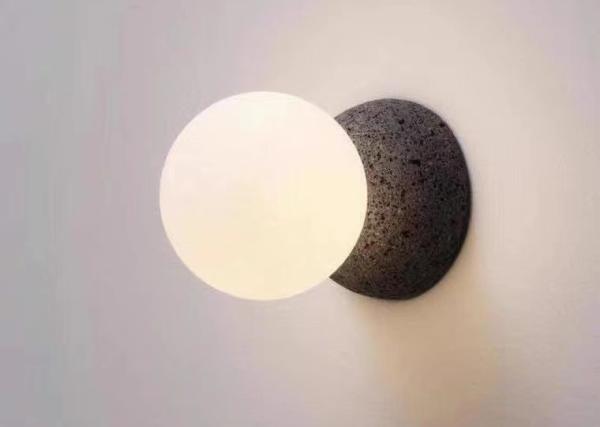 Buy cheap Pink And White Painting Simple Nordic Mordern Light Ball Chandelier Led Cement Wall Lamp Light Glass Balls from wholesalers