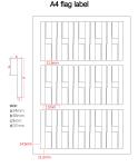 Buy cheap 24*84*9*37m 2mil White Matte Synthetic Paper Flag Tag For Cable Label With Tear from wholesalers