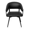Buy cheap Sleek Design Black Swivel Dining Chairs Easy Cleaning for Dining Room Seating from wholesalers