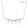 Buy cheap Luxury brand 4 white pearl embellished pendant necklace stainless steel necklace from wholesalers