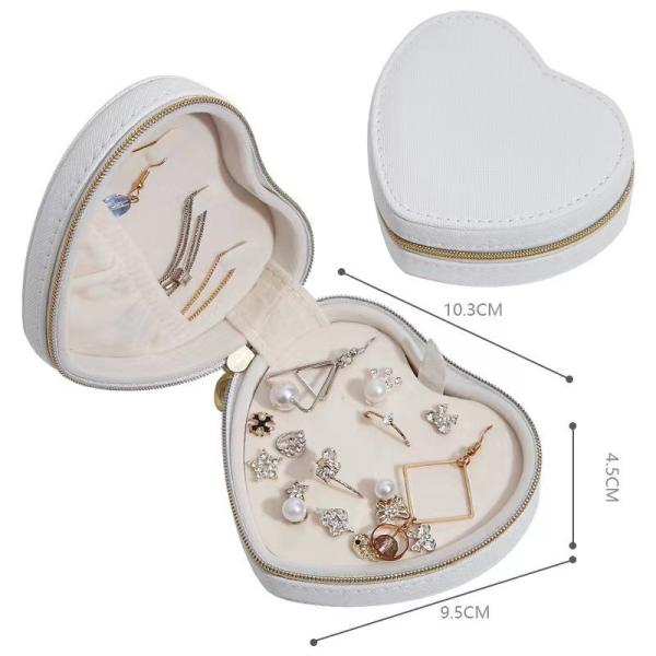 Buy cheap Stylish Jewelry Box Organizer PU Leather Heart Shaped Jewelry Boxes For Women from wholesalers