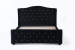 Gas Lift Storage Overall Assembly Queen Size Platform Bed Frame Modern Design