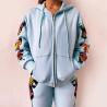 Buy cheap Casual Print Long Sleeve Cardigan Hoodie Sweatpants Women 2 Piece Sweatsuit Tracksuit Set from wholesalers