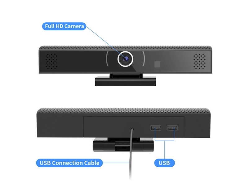 USB2.0 Computer Accessories HD WebCam With Omnidirectional Microphone Speaker For Personal Video Conference Using