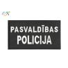 Buy cheap Black Bottom White Words Embroidered Fabric Patches Polyester Material from wholesalers