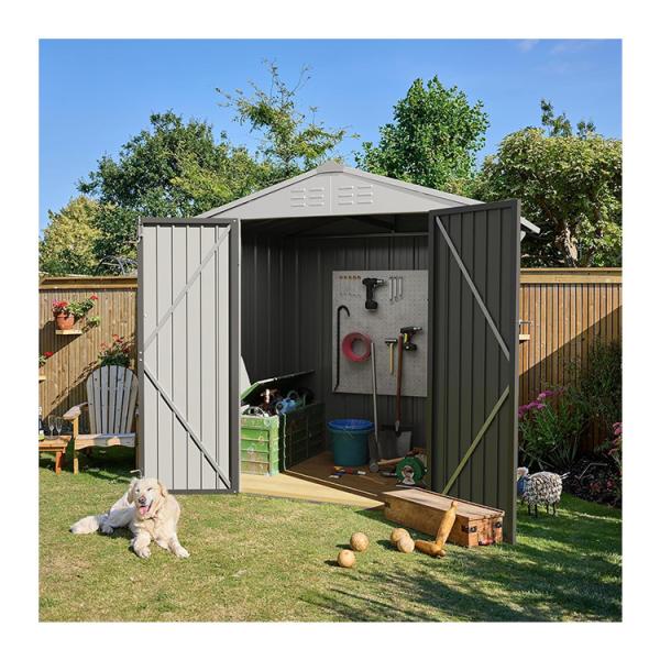 Buy cheap Powder Coated AJUNION Metal Garden Shed Double Lockable Door 50"D x 78.3"W x 74.2"H from wholesalers