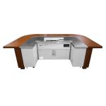 Customizable Hibachi Grill Table With Wooden Tabletop Decoration