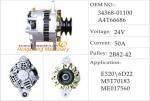 34368-01100 A4T66686 Excavator Generator Engine 3066 Carter E320B C 24V 55A