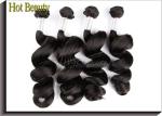 Black Remy Peruvian Virgin Human Hair Extensions 18" 22" Loose Wavy Natural Wave