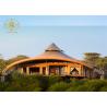 Buy cheap Double Split Top Cover Luxury Resort Tents Gray Yellow Lightweight PVDF Material from wholesalers