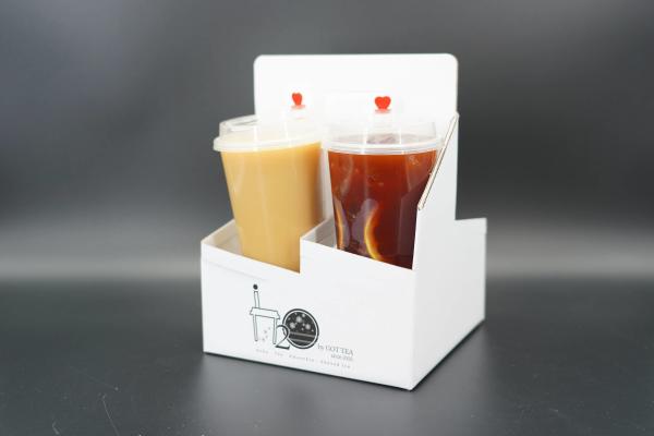 Buy cheap Custom coffee paper cup tray Disposable cup drink tray from wholesalers