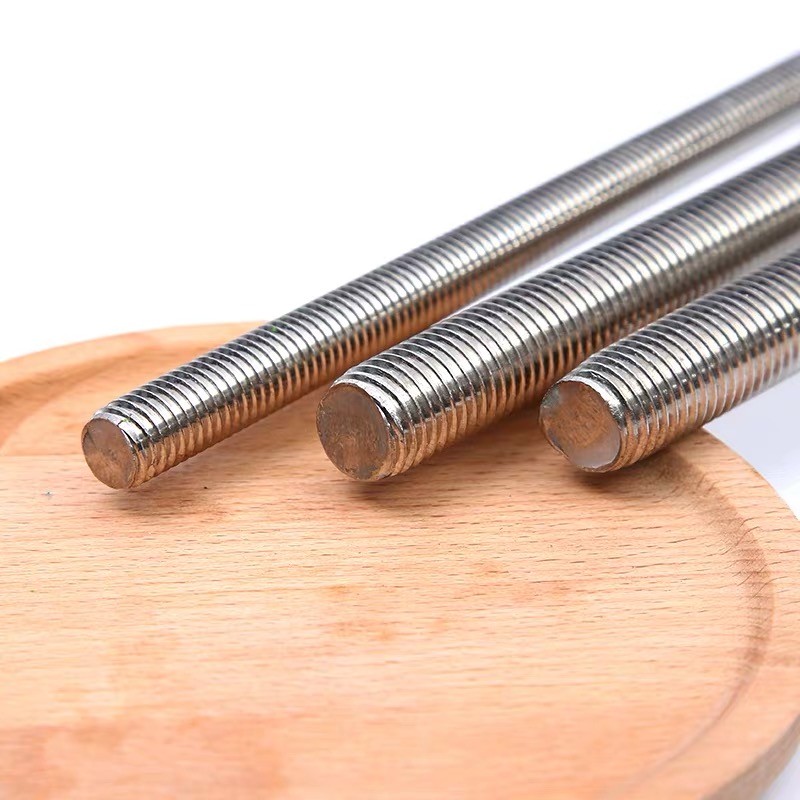 304 316 Stainless Steel Double Head Bolt DIN975 Full Tooth Stud with Plain Finish