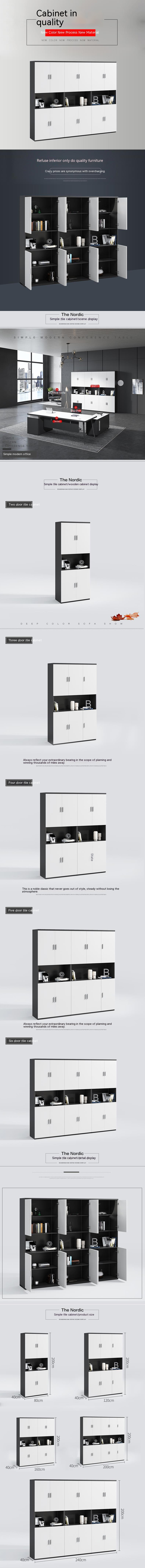 Commercial Furniture Combination Lock Bookcase for Company Locker Archive File Cabinet