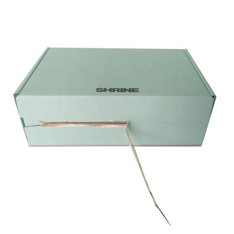 Quick Seal Peel Zipper Printed Mailer Boxes With Adhesive Tear Strips