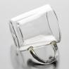 Buy cheap Hand Blown 70ml Double Wall Espresso Glass Cups Clear 2.5 Ounce With Handle from wholesalers