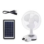 Commercial Ac Dc Emergency Solar Desk Fan 16 Inch Solar Fan For Garage