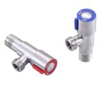 Customized Die Casting Angle Valve 201 Blue Wheel Copper Core Inner Dimension