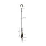 Safety Swaged Steel Eyelet And Hook Wire Rope Sling To Secure The Lights