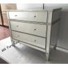 Buy cheap 3 Drawers Silver Mirrored Nightstand , Bedroom Mirrored Glass Bedside Table from wholesalers
