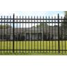Buy cheap 1.8mH 3 Rails Galvanized Wrought Iron Fence Panels , Decorative Metal Fencing from wholesalers