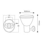 4.5W LED Modern Outdoor Solar Wall Lights For Courtyards Villas