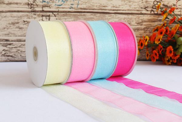 Buy cheap 4CM snow yarn with ribbon transparent pearl yarn with wedding ribbon wholesale flowers tied ribbon from wholesalers